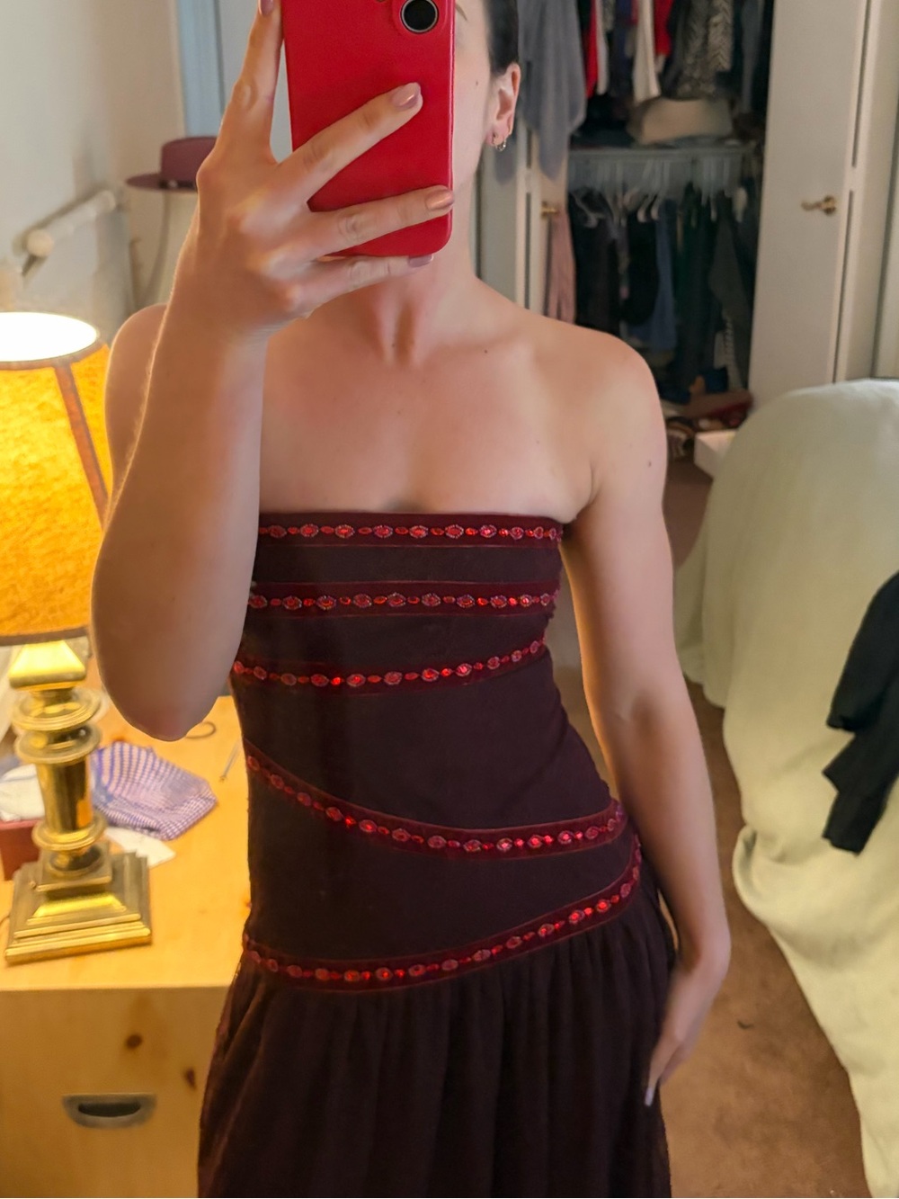 Fait Par Foutch Colette Dress Bordeaux - Picture 3 of 6